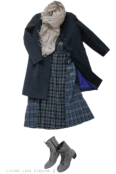 冬のお出かけコーデ Living Like Singing